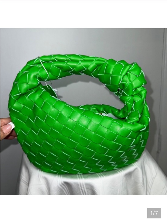 Designer Handbags - Commense Woven Top Handle Bag Knotted Design Trendy Fashion Handbag Green